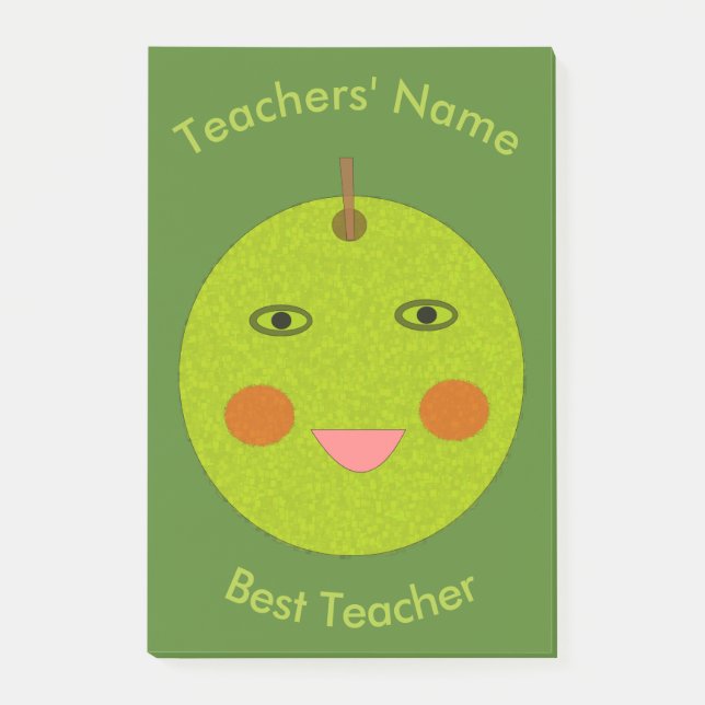 Best Teacher Happy Apple Custom Post - Notiz (Vorderseite)