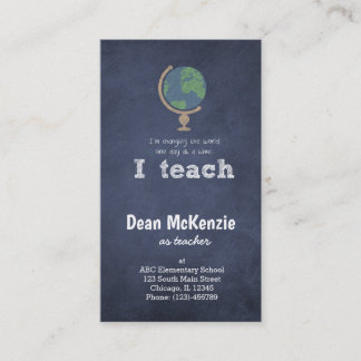 Best Teacher value quote Visitenkarte