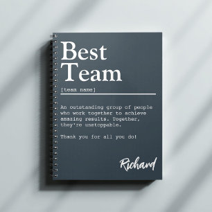 Best Team Definition Custom Employee Appreciation Notizblock