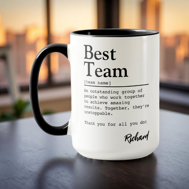 Best Team Definition Custom Employee Appreciation Tasse (Von Creator hochgeladen)