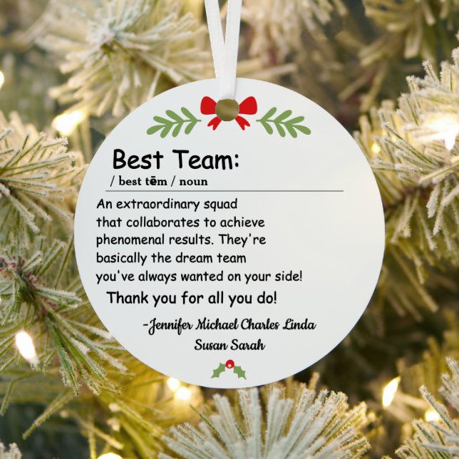 Best Team Definition employee appreciation Custom Ornament Aus Metall (InSitu)