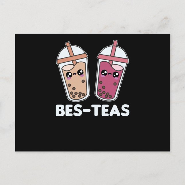 Best Tees - Bubble Tea Kawaii Boba Tea Liebe Postkarte (Vorderseite)