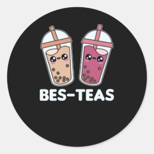 Best Tees - Bubble Tea Kawaii Boba Tea Liebe Runder Aufkleber