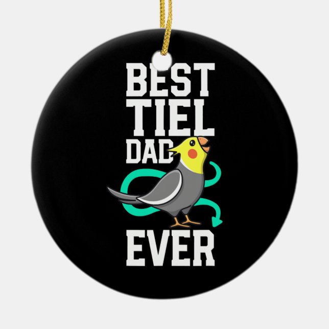 Best Tiel Vater je Cockatiel Lover Birb Parrot Keramik Ornament (Vorne)