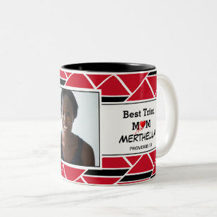 BEST TRINI MAMA Personalisiert TRINIDAD FLAG Foto Zweifarbige Tasse