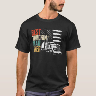 Best Truckin Vater Ever American Flag Vater Trucke T-Shirt