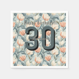 Best Tulip Themed Birthday Celebration Serviette