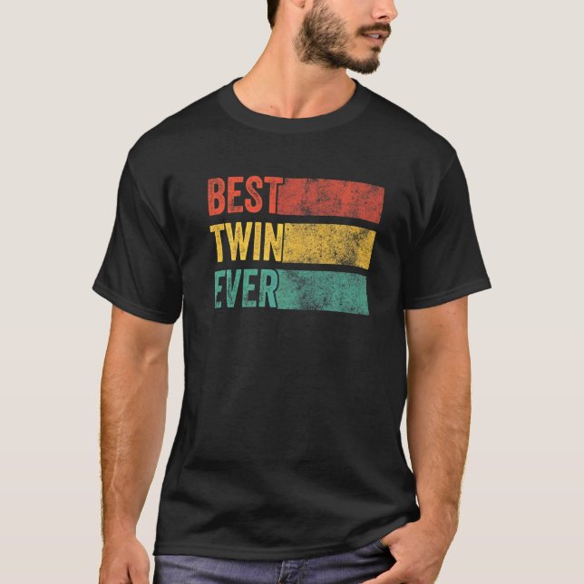 Best Twin Ever Funny Brother Schwester Siblings Fa T-Shirt (Vorderseite)
