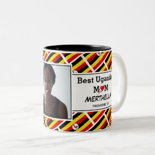 BEST UGANDAN MUM Foto Zweifarbige Tasse