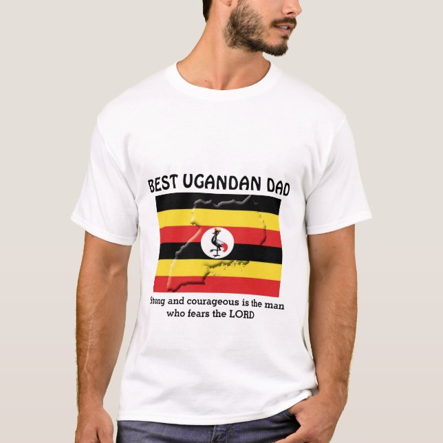BEST UGANDAN VATER Strong Courageagement Personali T-Shirt (Vorderseite)