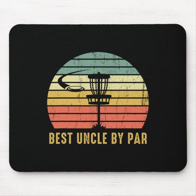 Best Uncle by Par Funny Disc Golf Geschenk für Män Mousepad (Vorne)