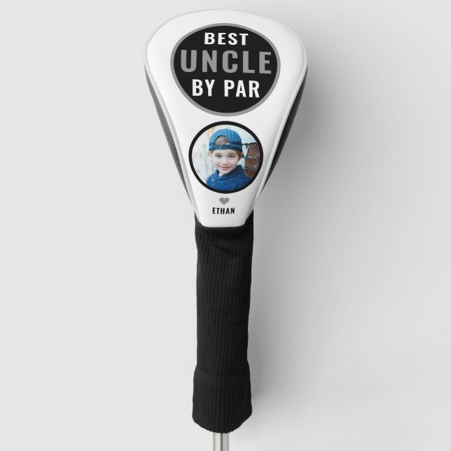 Best Uncle By Par Golf Geschenk Individuelle Name  Headcover (Vorderseite)