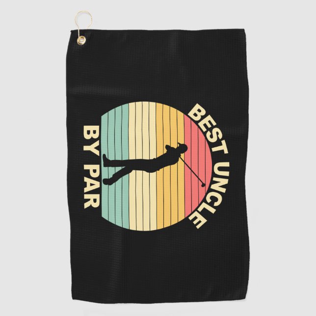 Best Uncle by Par - Golfspielen Golfhandtuch (Vorderseite)