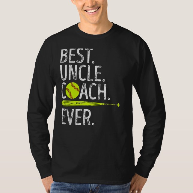 Best Uncle Coach je Shirt Softball (Vorderseite)