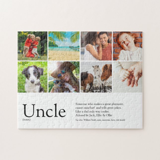 Best Uncle Definition 6 FotoCollage Puzzle (Horizontal)