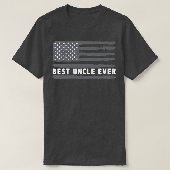 Best Uncle Ever American Flag T-Shirt (Design vorne)