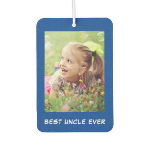 Best Uncle Ever Blue Personalisierte Fotos Autolufterfrischer