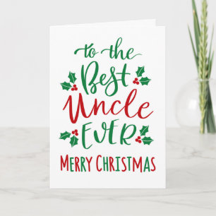 Best Uncle Ever Frohe Weihnachtstypografie Karte