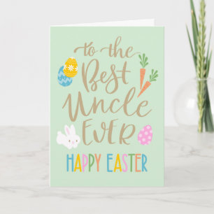 Best Uncle Ever Happy Ostertypografie Karte