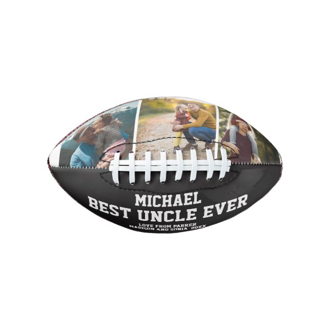 Best Uncle Ever Sports From Nephew Niece Photo Football (Vorderseite)