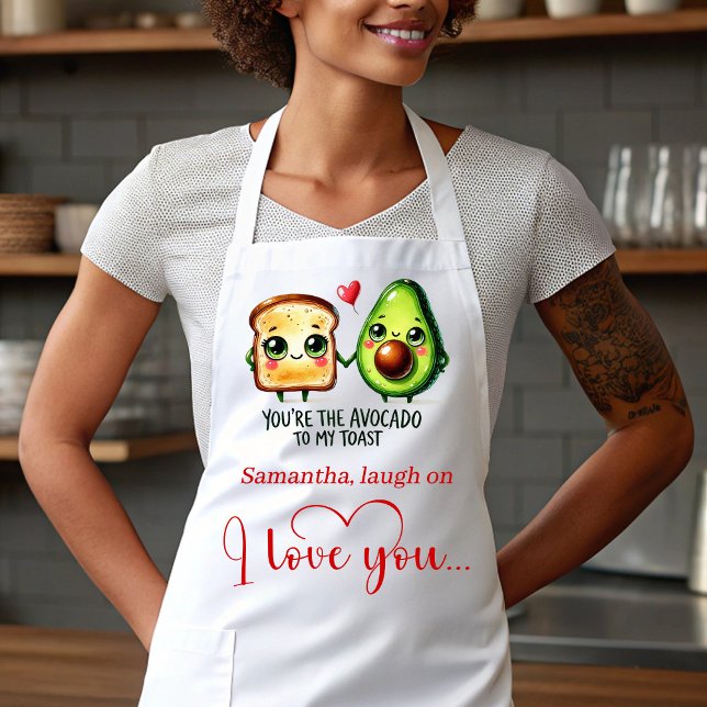Best Valentine’s Gift Funny Food Apron Custom Name Schürze (Personalized Funny Food Valentine Apron Love Gift)