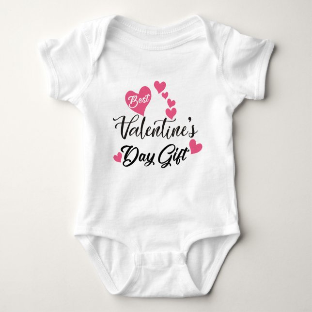 Best Valentines Day Baby Bodysuit - Cute Gift Desi Baby Strampler (Vorderseite)
