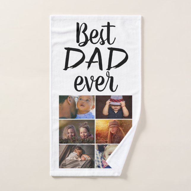 Best Vater 6 Foto Collage Family Foto Handtuch (Handtuch)