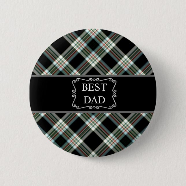 Best Vater Black Tartan Button (Vorderseite)