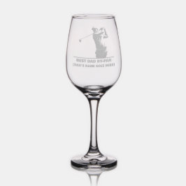 Best Vater By-Par Personalisiert Golf Weinglas