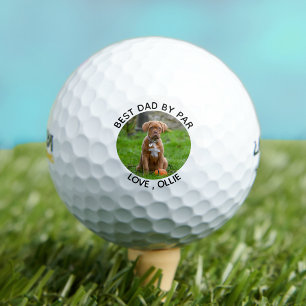 Best Vater by Par - Vatertag Golf Dog Vater Foto Golfball