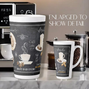 Best Vater Chalkboard Typografie Kaffee in Schokol Milchtasse