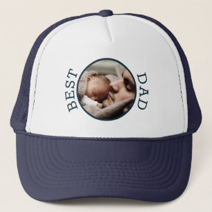 Best Vater Circle Custom Foto New Dad Geschenk Truckerkappe