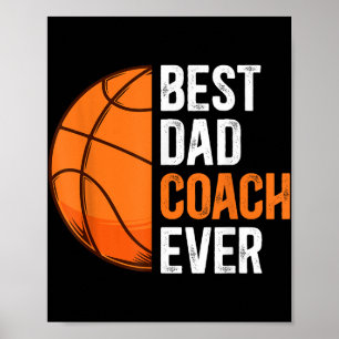 Best Vater Coach Basketball Vater Basketball Spiel Poster