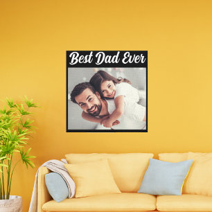 Best Vater Custom Foto Vater and Daughter Väter Da Leinwanddruck