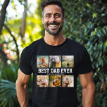 BEST VATER EVENT 6 Foto Collage Cool Vatertag T-Shirt<br><div class="desc">Trendy Instagram Stil Vatertag T - Shirt mit 6 eigenen Fotos und trendiger sportlicher Typografie,  die BEST VATER EVER lesen. Vollständig anpassbare Nachricht.</div>