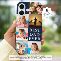BEST VATER EVER 6 Foto Collage Navy Blue