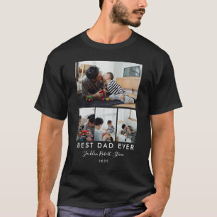 BEST VATER EVER Benutzerdefiniert 4 FotoCollage T-Shirt