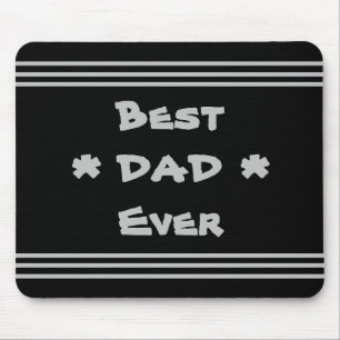 'Best Vater Ever' Einfach Elegant Modernes Schwarz Mousepad