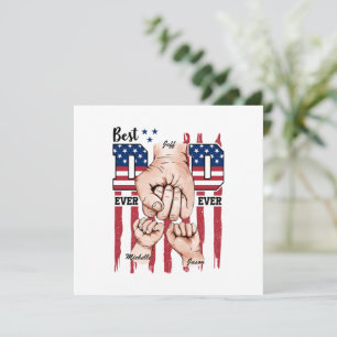 Best Vater Ever - Fist Bump USA Flag - 2 Kinder