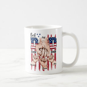 Best Vater Ever - Fist Bump USA Flag - 3 Kids Kaffeetasse