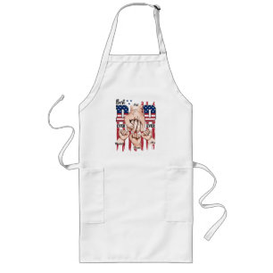 Best Vater Ever - Fist Bump USA Flag - 3 Kids Lange Schürze