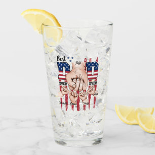 Best Vater Ever - Fist Bump USA Flag - 4 Kids Glas