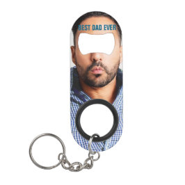 BEST VATER EVER | Funny Vater Face Foto Mini Flaschenöffner