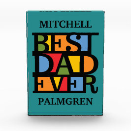 BEST VATER EVER individuelle Name-Blockpreis Fotoblock