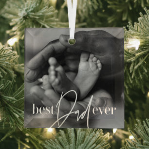 Best Vater Ever Modern Classic Einfach Elegantes F Ornament Aus Glas