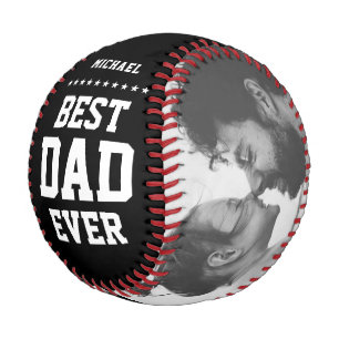 BEST VATER EVER Modernes Foto für Coole Name und Baseball