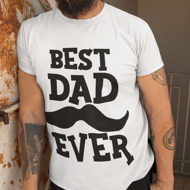 BEST VATER EVER | MUSTACHE | Vatertag T-Shirt (Von Creator hochgeladen)
