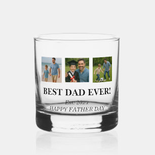 BEST VATER EVER - Personalisiertes Foto des Vaters Whiskyglas