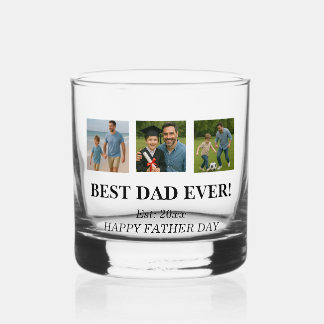 BEST VATER EVER - Personalisiertes Foto des Vaters Whiskyglas