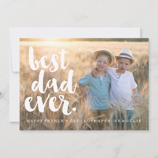 BEST VATER EVER | VATER DAY CARD KARTE (Vorderseite)
